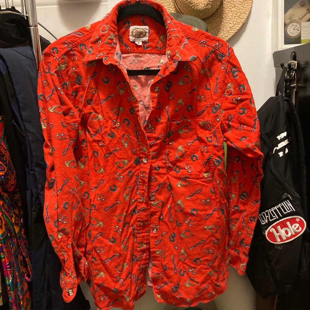 Vintage unique design flannel shirt
